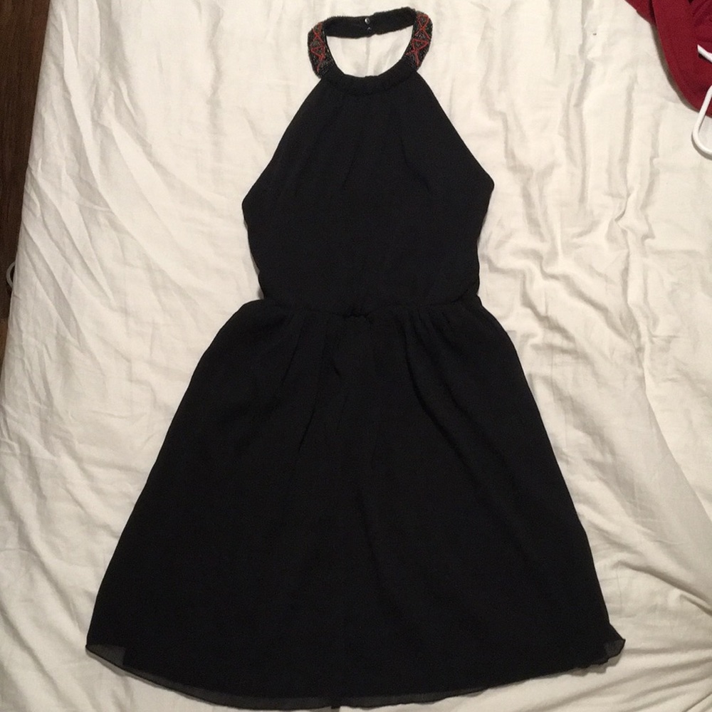 Zara Beaded halter dress